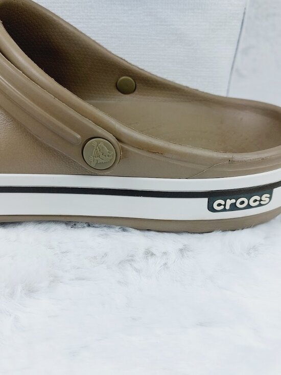 Crocs Men\'s Khaki Brown Classic Crocband Slip-On Casual Clogs Size US 12 main image 10